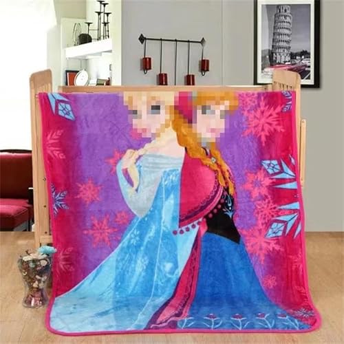 LGQHCE Fro-Zen Flauschig Fleecedecke, Cartoon Kuscheldecke ELSA Decke Flanelldecke Warm Decke Sofa, Blanket, Weiche Plüschdecken für Kinder, Mädchen und Erwachsene 100 x 140cm von LGQHCE