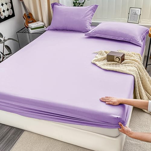 LGQLYH Matratzenschoner 135/140/160/180x200cm Spannleintuch Atmungsaktiv Bettlaken Boxspringbett Weiches Spannbetttücher Spannbettlaken Waschbar Fitted Sheet für Matratzen bis30 cm(153x203cm,P) von LGQLYH