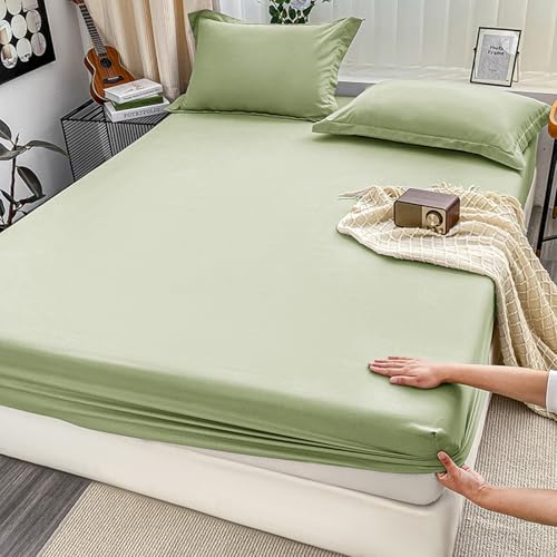 LGQLYH Matratzenschoner 135/140/160/180x200cm Spannleintuch Atmungsaktiv Bettlaken Boxspringbett Weiches Spannbetttücher Spannbettlaken Waschbar Fitted Sheet für Matratzen bis30 cm(160x200cm,G) von LGQLYH