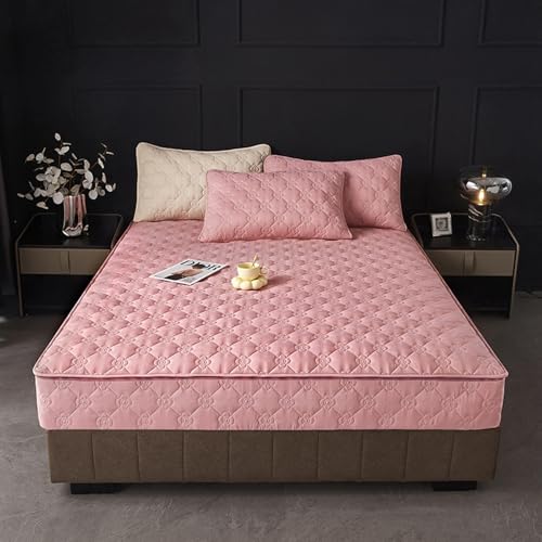 LGQLYH Matratzenüberzug mit Reißverschluss 140x200cm Anpassbare Matratzenauflage/Matratzenschoner Weiche Anti-Rutsch Waschbar Matratzenbezug Spannbetttuch überzug Topper für Matratzen(140X190+20cm,E) von LGQLYH