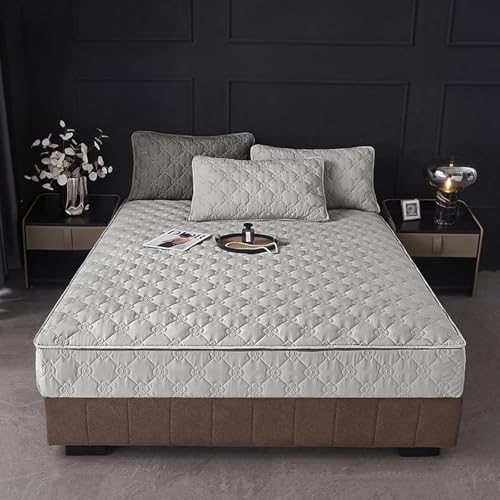 LGQLYH Matratzenüberzug mit Reißverschluss 140x200cm Anpassbare Matratzenauflage/Matratzenschoner Weiche Anti-Rutsch Waschbar Matratzenbezug Spannbetttuch überzug Topper für Matratzen(170X190+26cm,B) von LGQLYH