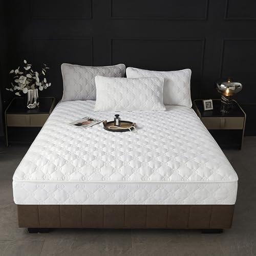 LGQLYH Matratzenüberzug mit Reißverschluss 140x200cm Anpassbare Matratzenauflage/Matratzenschoner Weiche Anti-Rutsch Waschbar Matratzenbezug Spannbetttuch überzug Topper für Matratzen(200X220+35cm,C) von LGQLYH