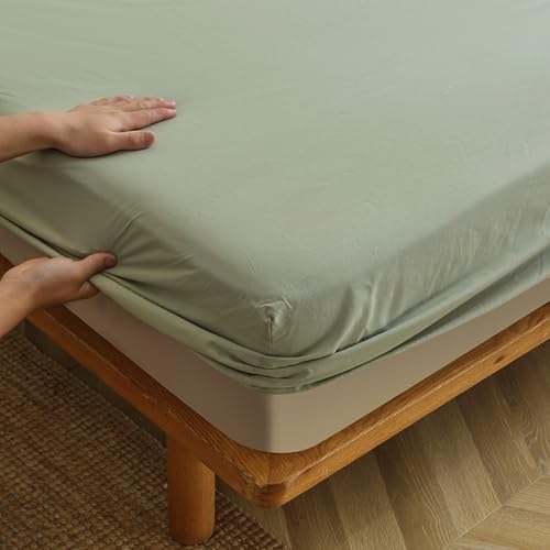LGQLYH Spannbettlaken 100/120/130/135/140/160/180x200cm Matratzenschoner für Matratzen Bis zu 30cm Spannbetttuch Atmungsaktiv Spannbetttücher Waschbar Bettlaken für Boxspringbett(130x200cm,G) von LGQLYH