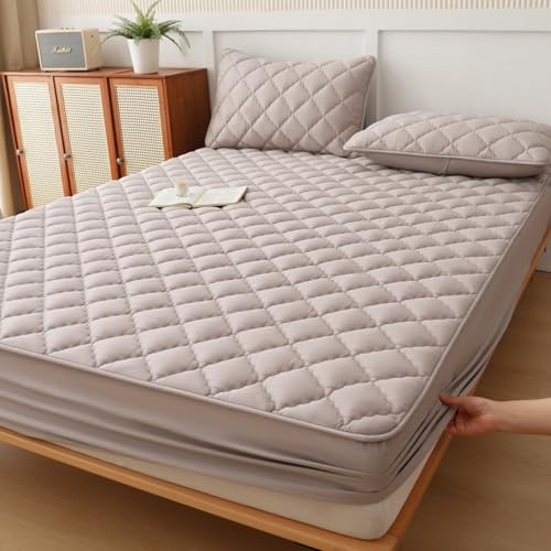 Matratzenschoner Topper Grau Weiche Gesteppt Matratzenbezug 130/140/160/170x190 Matratzenauflage bis 30cm Höhe mit Gummizug Topperbezug Waschbar Atmungsaktiv Spannmatratzenauflage (80x200+30cm,Gray D) Matratzenschoner Topper Grau Weiche Gesteppt Matratzenbezug 130/140/160/170x190 Matratzenauflage bis 30cm Höhe mit Gummizug Topperbezug Waschbar Atmungsaktiv Spannmatratzenauflage (80x200+30cm,Gray D) von LGQLYH