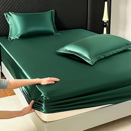 Spannbettlaken 90/140/160/180/200x200cm Matratzenbezug Atmungsaktiv Waschbar Spannleintuch Weiches Spannbetttücher Laken Bettlaken Boxspringbett Matratzenbezug Matratzenhöhe bis 30cm(2xpillowcase,G) von LGQLYH