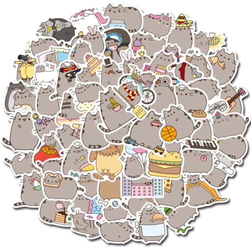 LGWJHCY P-usheenStickers 100pcs P-usheen Motivational Cartoon WaterproofStickers for Skateboard Water Bottles Computer Phone GuitarStickers for Children Kids Teens von LGWJHCY