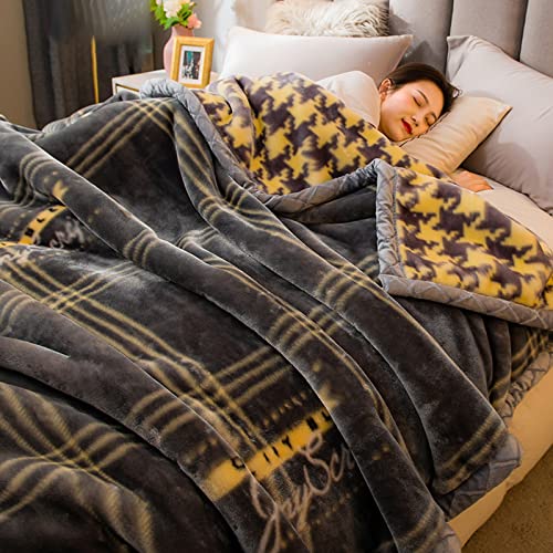 LGYKUMEG 4,1 kg schwere Winter-Fleece-Plüschdecke, King-Size-Größe, koreanische Nerzdecke, seidig weich und warm, 2-lagig, wendbar, 200 x 230 cm, grau LGYKUMEG 4,1 kg schwere Winter-Fleece-Plüschdecke, King-Size-Größe, koreanische Nerzdecke, seidig weich und warm, 2-lagig, wendbar, 200 x 230 cm, grau von LGYKUMEG