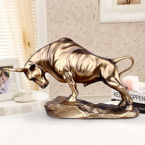 LGYKUMEG Bull Figur Feng Shui Statue, Wall Street Bull Statue, Home Decoration Bull Statue, Stier vertritt viel Glück der Karriere und des Reichtums,34 * 11.5 * 22cm LGYKUMEG Bull Figur Feng Shui Statue, Wall Street Bull Statue, Home Decoration Bull Statue, Stier vertritt viel Glück der Karriere und des Reichtums,34 * 11.5 * 22cm von LGYKUMEG