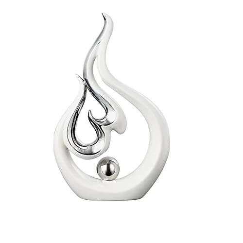 LGYKUMEG Keramik Dekorationsobjekt Silber, Home Deko Wohnzimmer Modern Abstrakte Skulptur Deko,Stilvolle Spirale Deko aus Keramik,für Tischdekoration Büro Wohnung Skulpturen Und Statuen,Weiß,Groß LGYKUMEG Keramik Dekorationsobjekt Silber, Home Deko Wohnzimmer Modern Abstrakte Skulptur Deko,Stilvolle Spirale Deko aus Keramik,für Tischdekoration Büro Wohnung Skulpturen Und Statuen,Weiß,Groß von LGYKUMEG