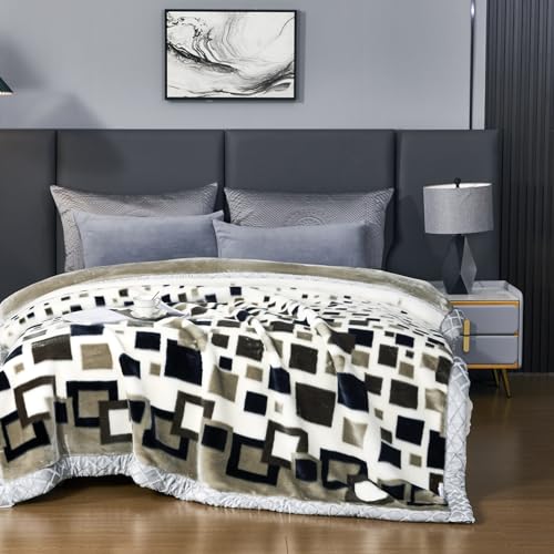 LGYKUMEG Die Koreanische Nerzdecke, Plüsch-Fleece-Decke, Raschel Flannel Blanket King Size 79 "× 91", Weich Und Warm, Dick, Für Herbst, Winter, Bett, Zuhause, Geschenke,D,200 * 230cm von LGYKUMEG