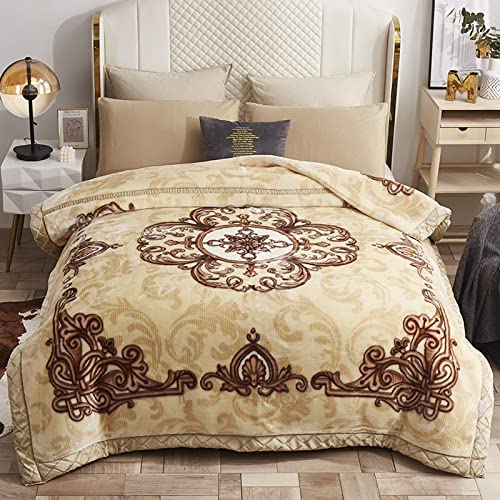 LGYKUMEG Gewichtete Plüschdecke King-Größe, Winter-Fleece-Decke Fuzzy seidig super warmes und gemütlicher geprägter Decke Königin Größe, 2-lagige Reversible gedruckte Raschel-Bettdecke,150x200cm von LGYKUMEG