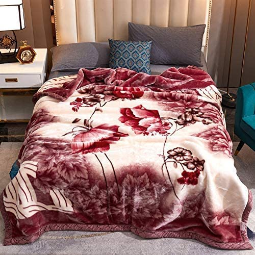 LGYKUMEG Gewichtete Plüschdecke King-Größe, Winter-Fleece-Decke Fuzzy seidig super warmes und gemütlicher geprägter Decke Königin Größe, 2-lagige Reversible gedruckte Raschel-Bettdecke,150 * 200cm von LGYKUMEG
