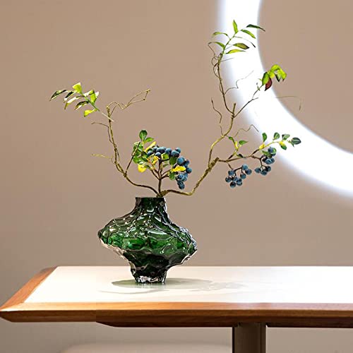 LGYKUMEG Modern Klarglas Vase,Handmade Vasen,Vasen Klein Tischdeko,Dekorative Vase Blumenblume Pflanzenbehälter Für Home Office Dekor, Geschenk Für Hochzeit Einweihungsparty Feiern,Grün,26 * 22.5cm LGYKUMEG Modern Klarglas Vase,Handmade Vasen,Vasen Klein Tischdeko,Dekorative Vase Blumenblume Pflanzenbehälter Für Home Office Dekor, Geschenk Für Hochzeit Einweihungsparty Feiern,Grün,26 * 22.5cm von LGYKUMEG