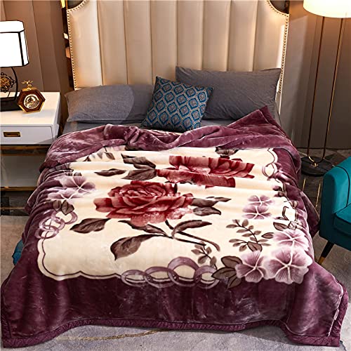 LGYKUMEG Plüsch-Fleece-Decke, koreanische Nerzdecken - super weich und warm - 2-Luft-Reversible 500gsm-Plüsch-Warm-Decke für Herbstwinter.,150X200cm2.5kg von LGYKUMEG