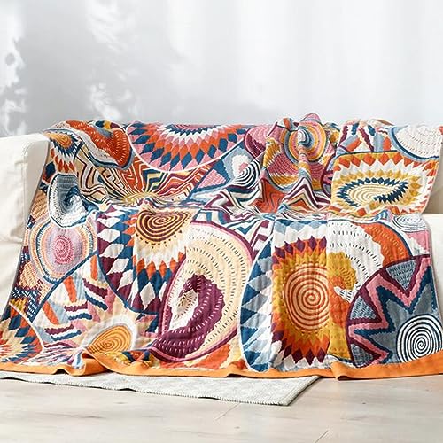 LGYKUMEG Quilt Decke Patchwork,Kuscheldecke 200x230cm,Decke Boho Style Tagesdecke,gewebte Decke,sommerdecke,Atmungsaktiv und Weich Sofaüberwurf Leichte Bequeme Universale Dece für Ganze Saison,A von LGYKUMEG