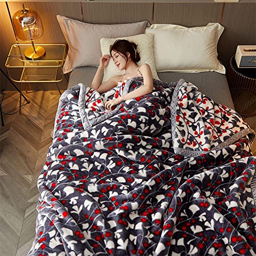 LGYKUMEG Schwere Winter-Fleece-Pl¨¹sch-Decke King-Gr??e, koreanische Nerzdecke, seidig weiche und warme, 2-lagige umkehrbare Raschel-Bettdecke,150x200cm von LGYKUMEG