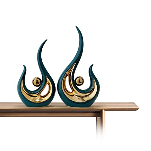 LGYKUMEG Stilvolle Skulptur Aus Keramik,Home Deko Wohnzimmer Modern Abstrakte Skulptur Deko, Dekoration Schlafzimmer Tischdekoration Büro Skulpturen Und Statuen,Grün,2pcs LGYKUMEG Stilvolle Skulptur Aus Keramik,Home Deko Wohnzimmer Modern Abstrakte Skulptur Deko, Dekoration Schlafzimmer Tischdekoration Büro Skulpturen Und Statuen,Grün,2pcs von LGYKUMEG