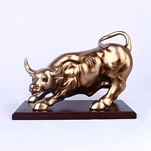 Skulptur Figuren Wand Street Stiere ,büro dekoration statue,abstrakte kunst statue dekoration bull,repräsentiert viel Glück der Karriere und Reichtum,für Home Office Schreibtisch ,Messing,26*17*20cm von LGYKUMEG