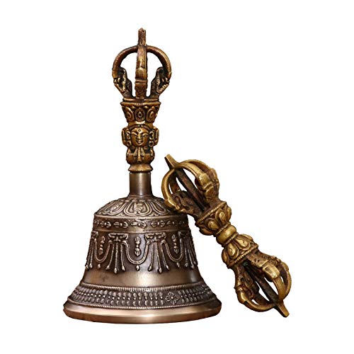 Tibetisch-buddhistischen Meditation Glocke Tibetische Handglocke Meditation & Gebetsglocken Dorje Vajra Buddhistische Glocke 6.6 Zoll, L Tibetisch-buddhistischen Meditation Glocke Tibetische Handglocke Meditation & Gebetsglocken Dorje Vajra Buddhistische Glocke 6.6 Zoll, L von LGYKUMEG