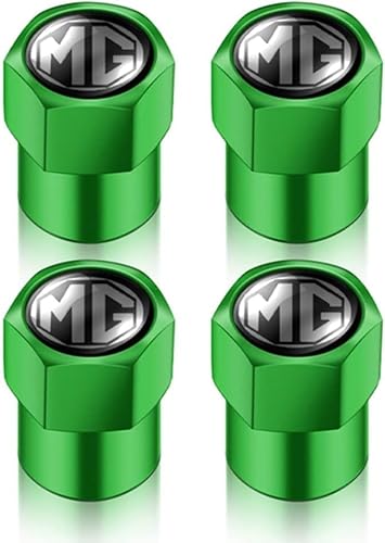 4 Stück Auto Ventilkappen für MG ZS MG3 MG5 MG6 GT HS, Reifen Ventilkappen Ventildeckel Auto-Reifen Autoventil Radventilkappen,A von LGZFJHR