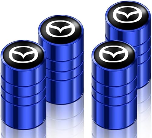 LGZFJHR 4 Stück Auto Ventilkappen für Mazda 3 BK BL Axela 2 5 CX5 CX6 CX-4, Reifen Ventilkappen Ventildeckel Auto-Reifen Autoventil Radventilkappen,D von LGZFJHR