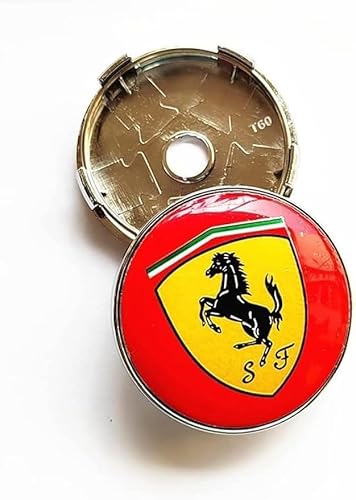 LGZFJHR 4 Stück Nabendeckel für Ferrari 60mm, Radnabenkappen Felgendeckel Felgenkappen Radnabendeckel Wheel Caps Radnabenabdeckung,A von LGZFJHR
