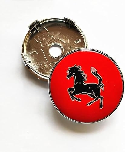 LGZFJHR 4 Stück Nabendeckel für Ferrari 60mm, Radnabenkappen Felgendeckel Felgenkappen Radnabendeckel Wheel Caps Radnabenabdeckung,D von LGZFJHR