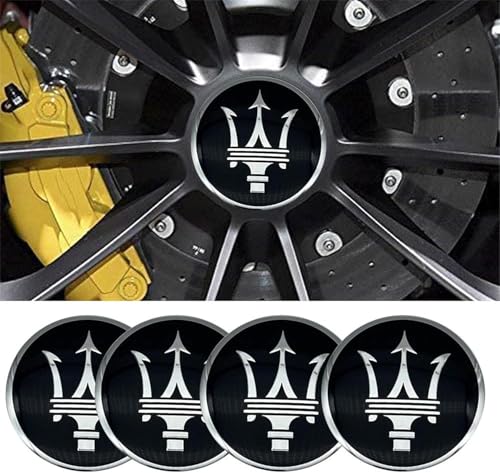 LGZFJHR 4 Stück Nabendeckel für Maserati 56mm, Radnabenkappen Felgendeckel Felgenkappen Radnabendeckel Wheel Caps Radnabenabdeckung von LGZFJHR