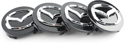 LGZFJHR 4 Stück Nabendeckel für Mazda 60mm, Radnabenkappen Felgendeckel Felgenkappen Radnabendeckel Wheel Caps Radnabenabdeckung,A von LGZFJHR