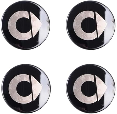 LGZFJHR 4 Stück Nabendeckel für Smart Fortwo Forfour 450 451 453 58mm, Radnabenkappen Felgendeckel Felgenkappen Radnabendeckel Wheel Caps Radnabenabdeckung,A von LGZFJHR
