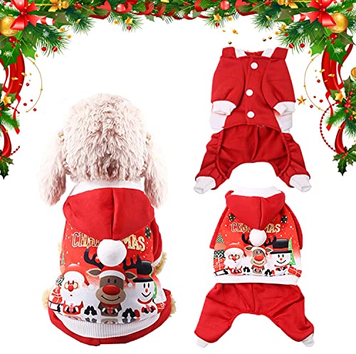 Weihnachten Haustier Kleidung, Hundewelpen Kleidung Weihnachten, Hunde Weihnachts kostüm, Hunde Weihnachts kostüm, Hund Katze Hoodie Weihnachts, für Kleine Hunde Haustier Hundewelpen von LGZIN