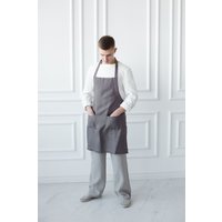 Leinen Unisex Schürze Mit Verstellbaren Trägern. Aus Gewaschenem Zum Kochen Und Gartenarbeit. Für Frauen Männer. Geschenk Ihn von LGlinen