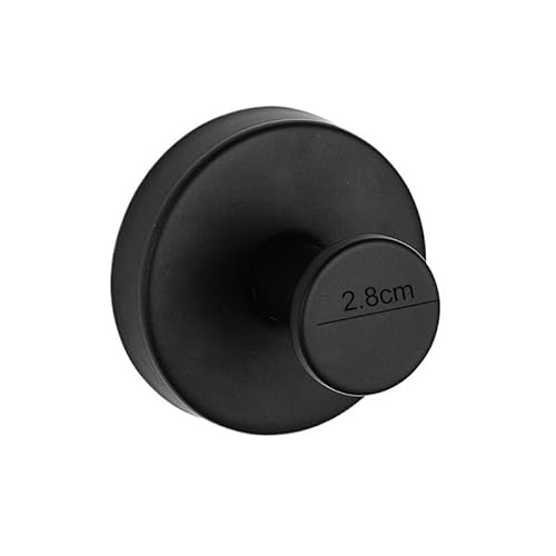 Edelstahl-Saugnapfhaken, Wasserdicht, Wandhalterung, Schlagfrei, Wiederverwendbar, For Küche, Bad, Handtuch, Kleidung(Black,2PCS) von LGuenrot