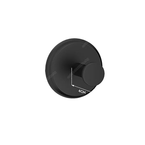 Edelstahl-Saugnapfhaken, Wasserdicht, Wandhalterung, Schlagfrei, Wiederverwendbar, For Küche, Bad, Handtuch, Kleidung(Black E,4PCS) von LGuenrot
