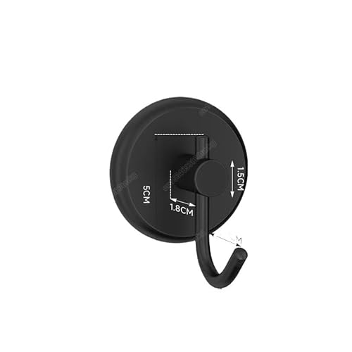 Edelstahl-Saugnapfhaken, Wasserdicht, Wandhalterung, Schlagfrei, Wiederverwendbar, For Küche, Bad, Handtuch, Kleidung(Black G,1PCS) von LGuenrot