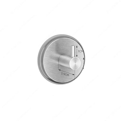Edelstahl-Saugnapfhaken, Wasserdicht, Wandhalterung, Schlagfrei, Wiederverwendbar, For Küche, Bad, Handtuch, Kleidung(Silver F,1PCS) von LGuenrot