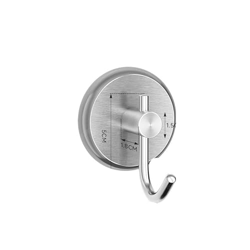 Edelstahl-Saugnapfhaken, Wasserdicht, Wandhalterung, Schlagfrei, Wiederverwendbar, For Küche, Bad, Handtuch, Kleidung(Silver G,4PCS) von LGuenrot