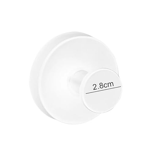 Edelstahl-Saugnapfhaken, Wasserdicht, Wandhalterung, Schlagfrei, Wiederverwendbar, For Küche, Bad, Handtuch, Kleidung(White,1PCS) von LGuenrot