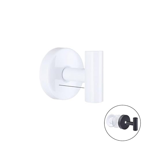 Edelstahl-Saugnapfhaken, Wasserdicht, Wandhalterung, Schlagfrei, Wiederverwendbar, For Küche, Bad, Handtuch, Kleidung(White D,2PCS) von LGuenrot