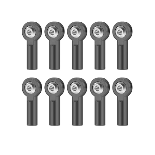 M2 Link Spurstangenkopf Metall Universalgelenk Kugelkopf Schnalle Lenkung Schubstange Mini Pleuel for RC Boote(Dark Grey) von LGuenrot