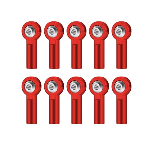 M2 Link Spurstangenkopf Metall Universalgelenk Kugelkopf Schnalle Lenkung Schubstange Mini Pleuel for RC Boote(Red) von LGuenrot