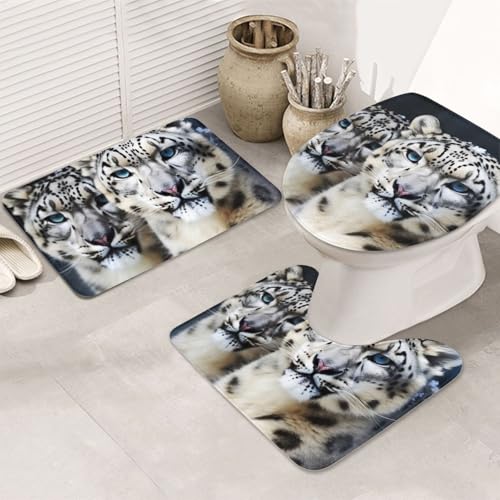 Badezimmerteppich-Set, U-förmige WC-Bodenmatte + rutschfeste Mikrofaser-Badematten + WC-Deckelbezug, weich, saugfähig, Badematte für Heimdekoration Badezimmerteppich-Set, U-förmige WC-Bodenmatte + rutschfeste Mikrofaser-Badematten + WC-Deckelbezug, weich, saugfähig, Badematte für Heimdekoration von LHBWCVN