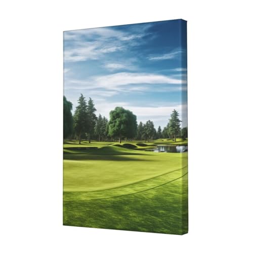 LHBWCVN Leinwand-Kunst, Golfplatz, Rasen-Poster, Wohnzimmer-Dekoration, Gemälde, dekorativer Wandbehang, Bilddruck, modernes Schlafzimmer, Malerei, Poster, Raumästhetik, 30,5 x 45,7 cm von LHBWCVN