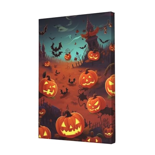 LHBWCVN Leinwand-Kunst, Halloween-Poster, Wohnzimmerdekoration, Gemälde, dekorativer Wandbehang, Bilddruck, modernes Schlafzimmer, Malerei, Poster, Raumästhetik, 30,5 x 45,7 cm von LHBWCVN
