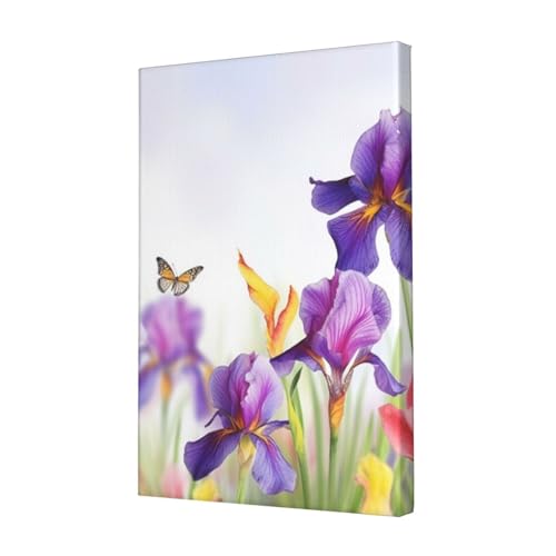 LHBWCVN Leinwand-Kunst, Iris, Blume, Schmetterling, Poster, Wohnzimmer-Dekoration, Gemälde, dekorativer Wandbehang, Bilddruck, modernes Schlafzimmer, Malerei, Poster, Raumästhetik, 30,5 x 45,7 cm LHBWCVN Leinwand-Kunst, Iris, Blume, Schmetterling, Poster, Wohnzimmer-Dekoration, Gemälde, dekorativer Wandbehang, Bilddruck, modernes Schlafzimmer, Malerei, Poster, Raumästhetik, 30,5 x 45,7 cm von LHBWCVN