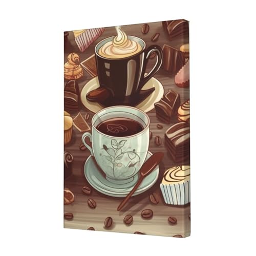 LHBWCVN Leinwand-Kunst, Kaffee und Süßigkeiten, Zucker, Schokolade, Poster, Wohnzimmer-Dekoration, Gemälde, dekorativer Wandbehang, Bilddruck, modernes Schlafzimmer, Malerei, Poster, Raumästhetik LHBWCVN Leinwand-Kunst, Kaffee und Süßigkeiten, Zucker, Schokolade, Poster, Wohnzimmer-Dekoration, Gemälde, dekorativer Wandbehang, Bilddruck, modernes Schlafzimmer, Malerei, Poster, Raumästhetik von LHBWCVN