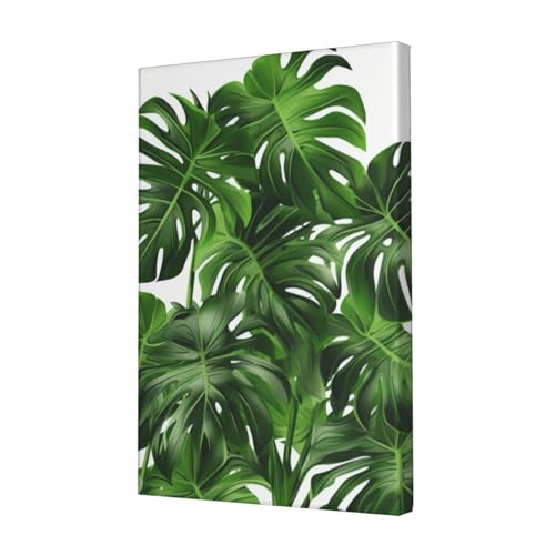 LHBWCVN Leinwand-Kunst, Monstera Deliciosa, Bananenpalme, Poster, Wohnzimmer-Dekoration, Gemälde, dekorativer Wandbehang, Bilddruck, modernes Schlafzimmer, Gemälde, Poster, Raumästhetik, 30,5 x 45,7 von LHBWCVN