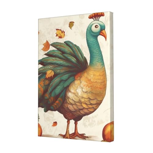 LHBWCVN Leinwand-Kunst, Thanksgiving-Truthahn-Poster, Wohnzimmer-Dekoration, Gemälde, dekorativer Wandbehang, Bilddruck, modernes Schlafzimmer, Malerei, Poster, Raumästhetik, 30,5 x 45,7 cm von LHBWCVN