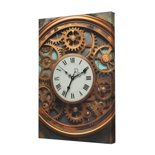 LHBWCVN Leinwand-Kunst, rustikale Steampunk-Uhr, Poster, Wohnzimmer-Dekoration, Gemälde, dekorativer Wandbehang, Bilddruck, modernes Schlafzimmer, Malerei, Poster, Raumästhetik, 30,5 x 45,7 cm LHBWCVN Leinwand-Kunst, rustikale Steampunk-Uhr, Poster, Wohnzimmer-Dekoration, Gemälde, dekorativer Wandbehang, Bilddruck, modernes Schlafzimmer, Malerei, Poster, Raumästhetik, 30,5 x 45,7 cm von LHBWCVN