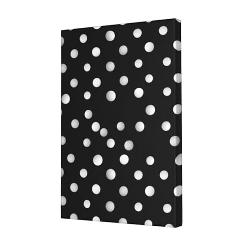 LHBWCVN Leinwand-Kunst, schwarz-weiß, gepunktet, Poster, Wohnzimmer-Dekoration, Gemälde, dekorativer Wandbehang, Bilddruck, modernes Schlafzimmer, Malerei, Poster, Raumästhetik, 30,5 x 45,7 cm von LHBWCVN